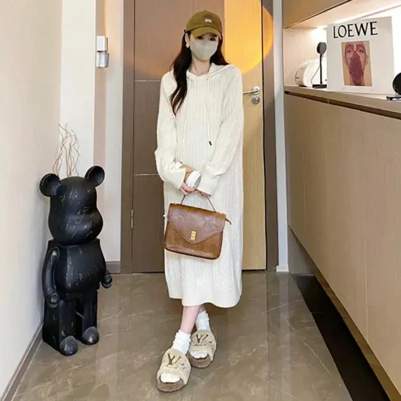 Maternity Autumn Winter Knit Dresses Clothes