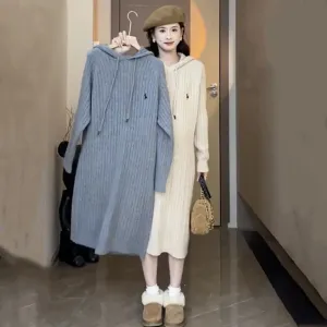 Maternity Autumn Winter Knit Dresses Clothes