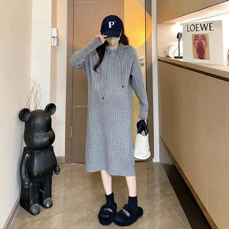 Maternity Autumn Winter Knit Dresses Clothes