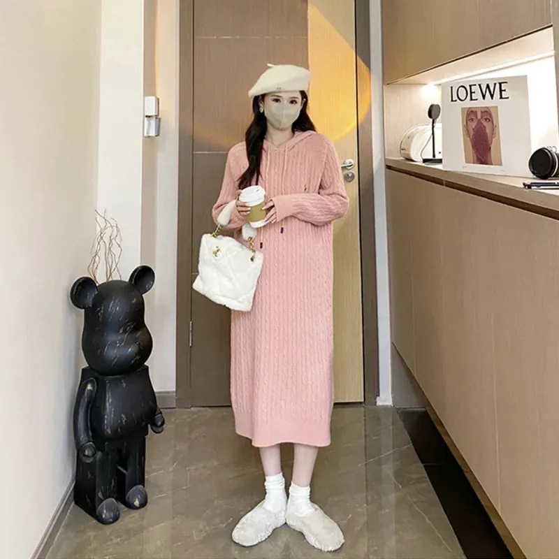 Maternity Autumn Winter Knit Dresses Clothes