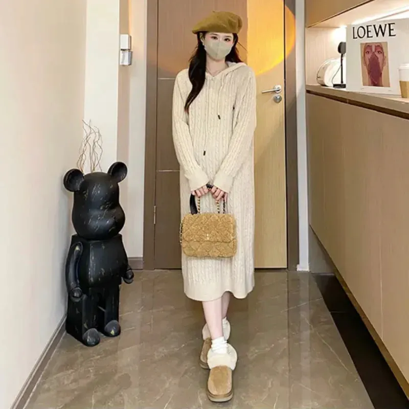 Maternity Autumn Winter Knit Dresses Clothes