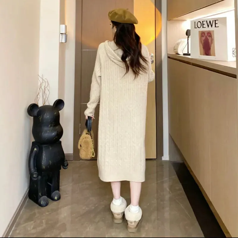 Maternity Autumn Winter Knit Dresses Clothes