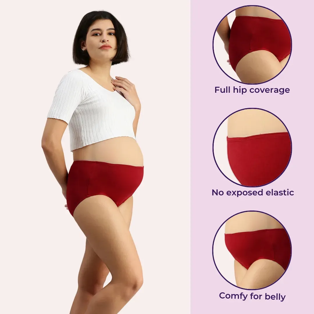 Maternity Panty | High Waist | Full Hip Coverage | 3-Pack