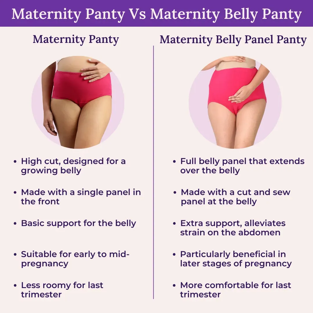Maternity Panty | High Waist | Full Hip Coverage | 3-Pack