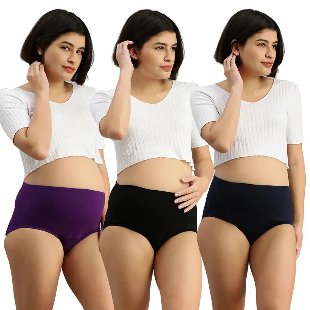 Maternity Panty | High Waist | Full Hip Coverage | 3-Pack
