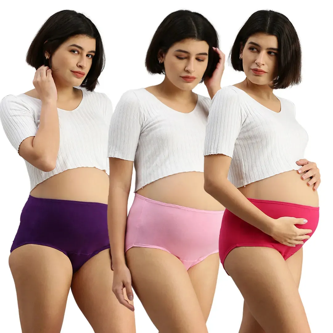 Maternity Panty | High Waist | Full Hip Coverage | 3-Pack