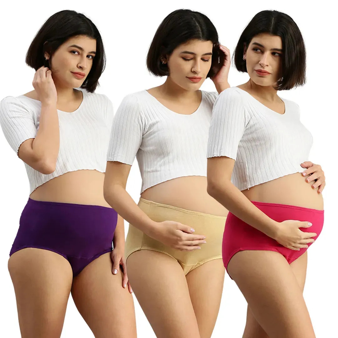 Maternity Panty | High Waist | Full Hip Coverage | 3-Pack