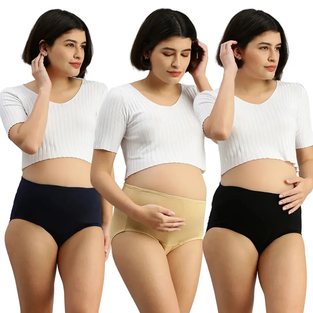 Maternity Panty | High Waist | Full Hip Coverage | 3-Pack