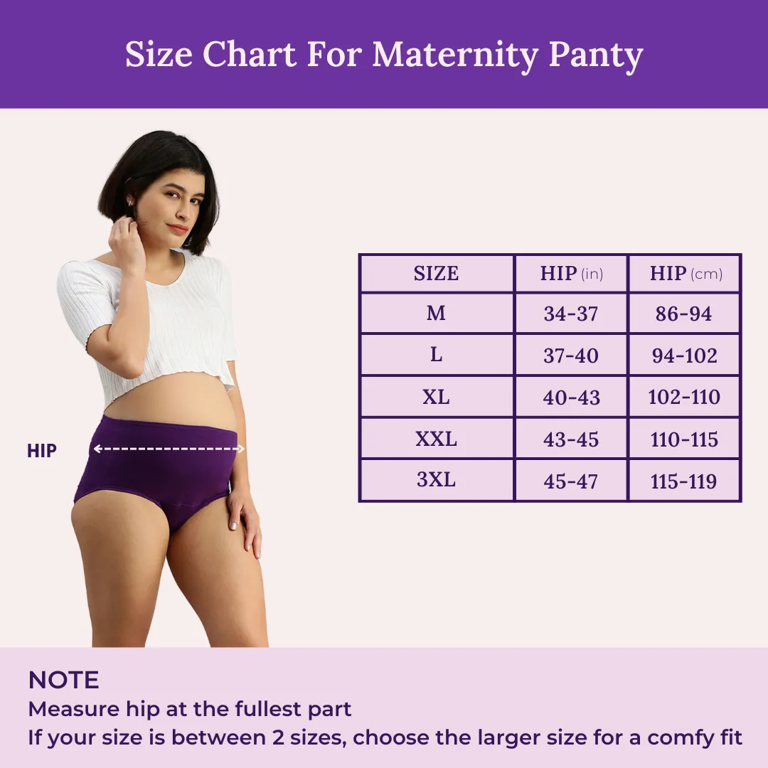 Maternity Panty | No Exposed Elastic | Comfy For Belly | 2-Pack