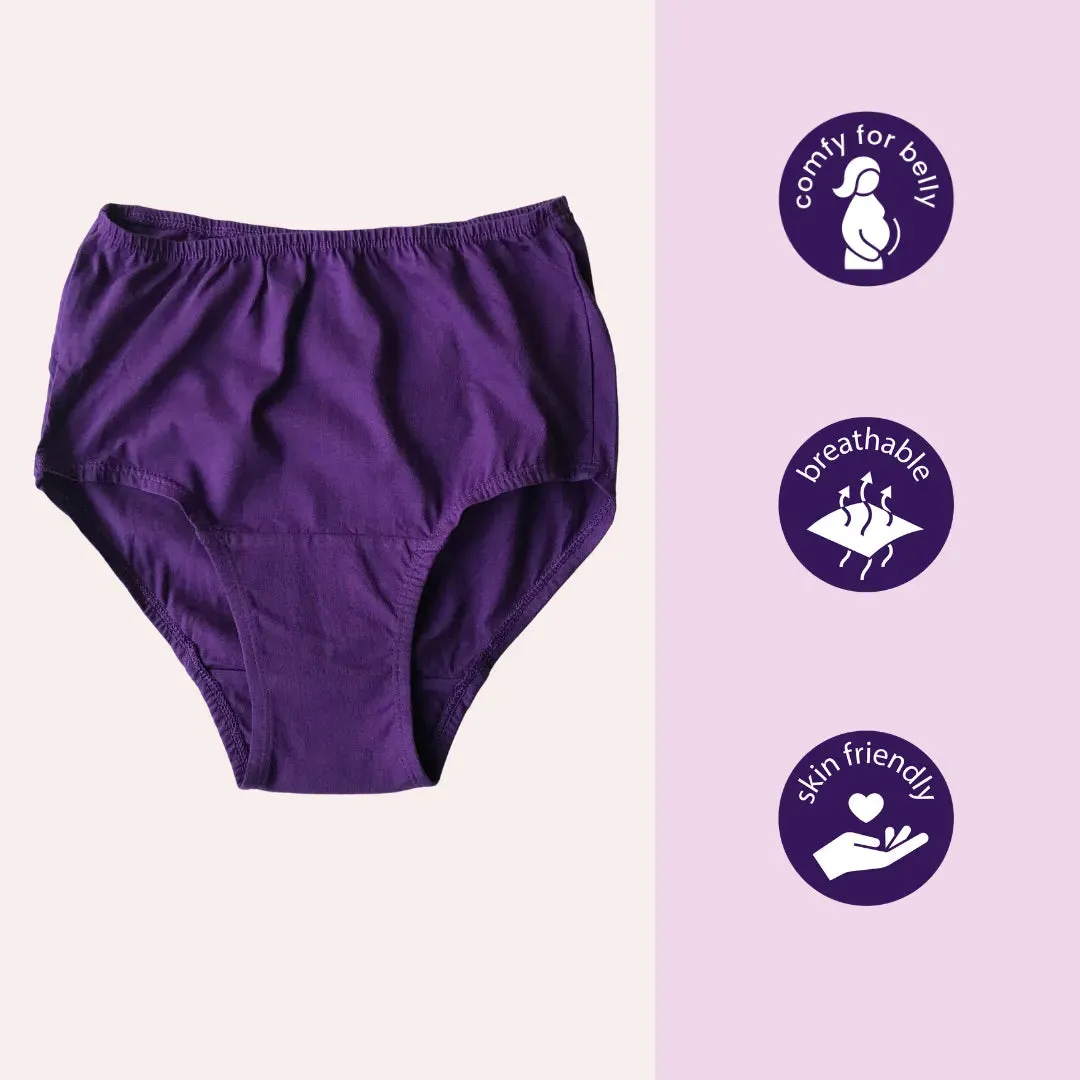 Maternity Panty | No Exposed Elastic | Comfy For Belly | 2-Pack