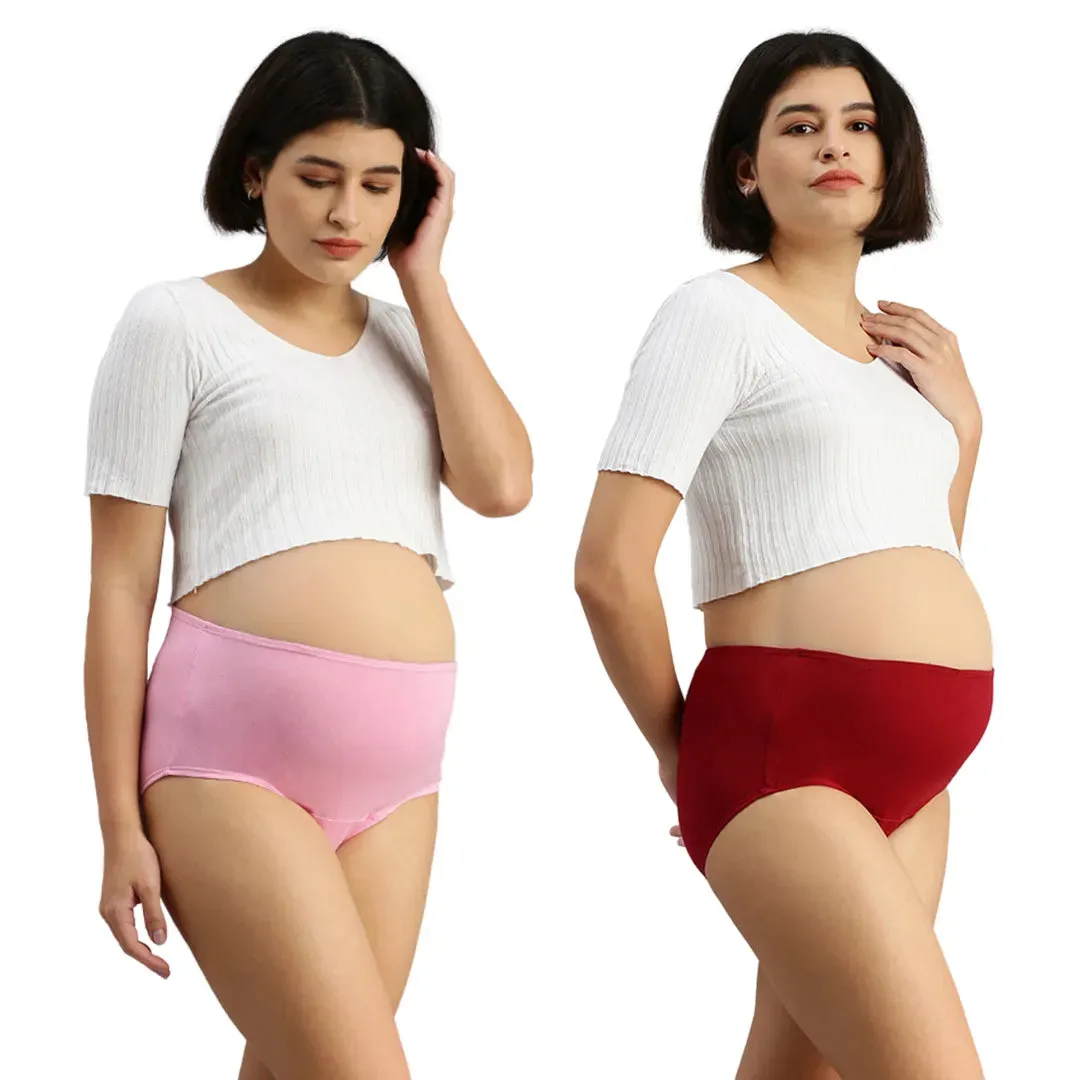 Maternity Panty | No Exposed Elastic | Comfy For Belly | 2-Pack