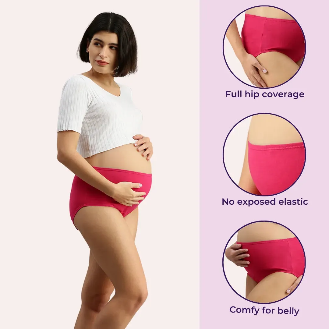 Maternity Panty | No Exposed Elastic | Comfy For Belly | 2-Pack