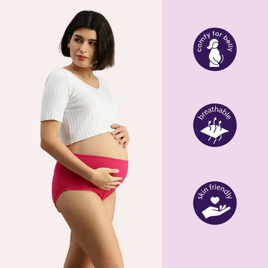 Maternity Panty | No Exposed Elastic | Comfy For Belly | 2-Pack