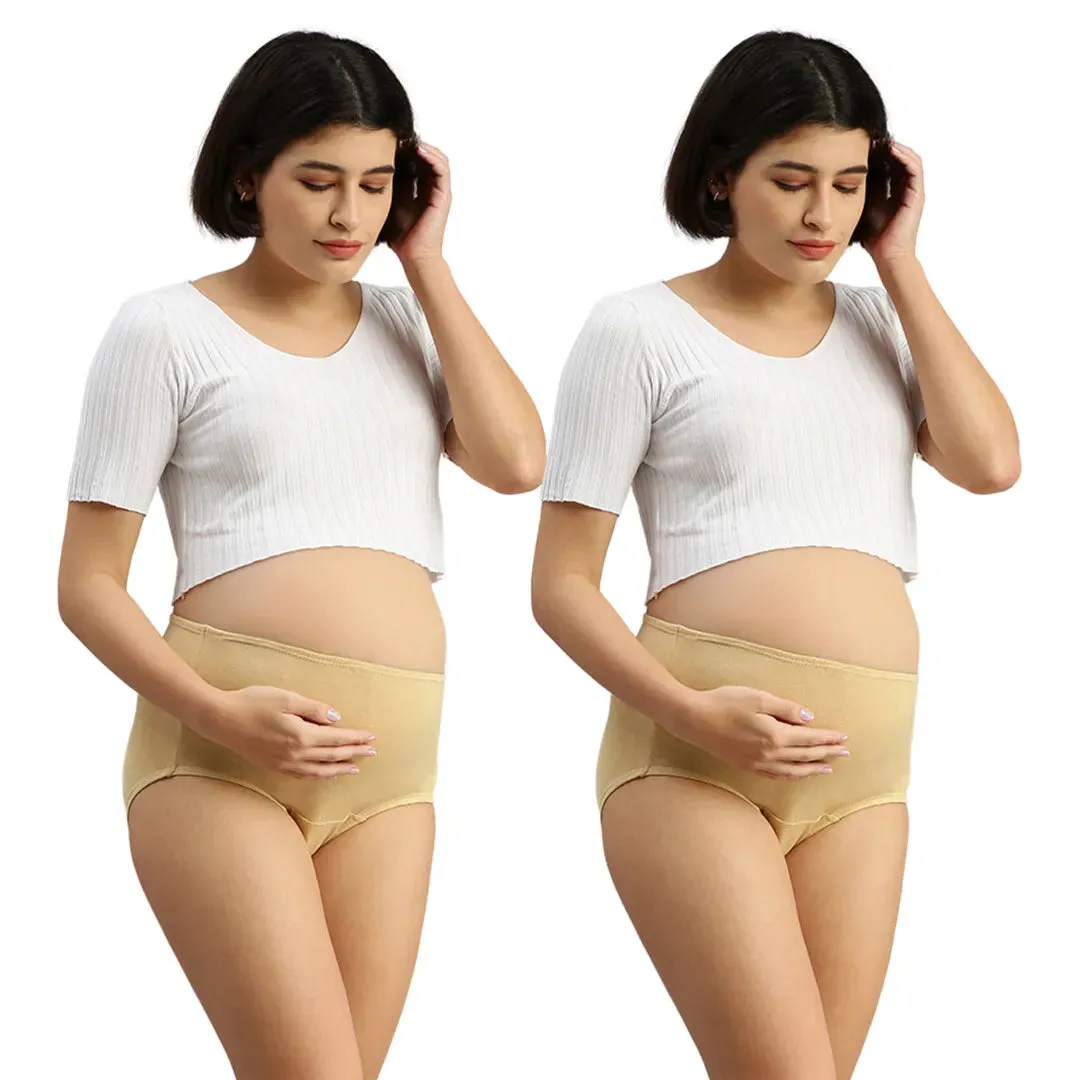 Maternity Panty | No Exposed Elastic | Comfy For Belly | 2-Pack