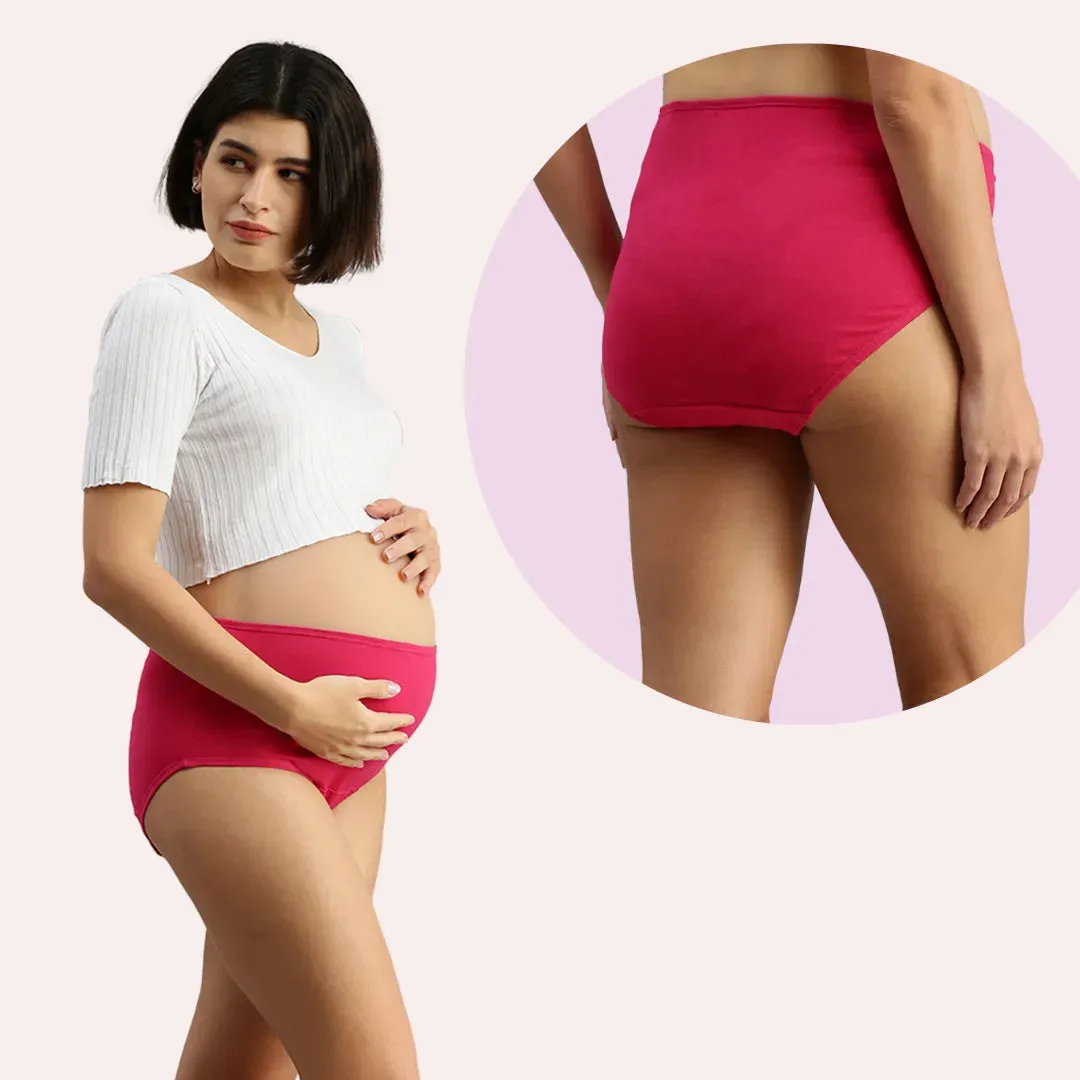 Maternity Panty | No Exposed Elastic | Comfy For Belly | 2-Pack
