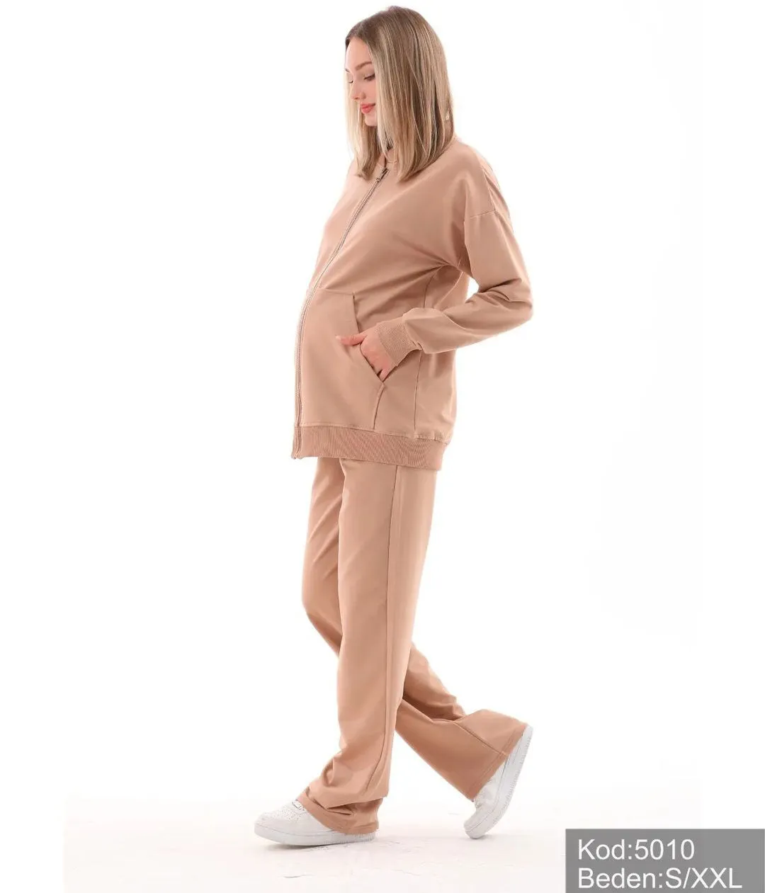 Maternity Tracksuit Beige