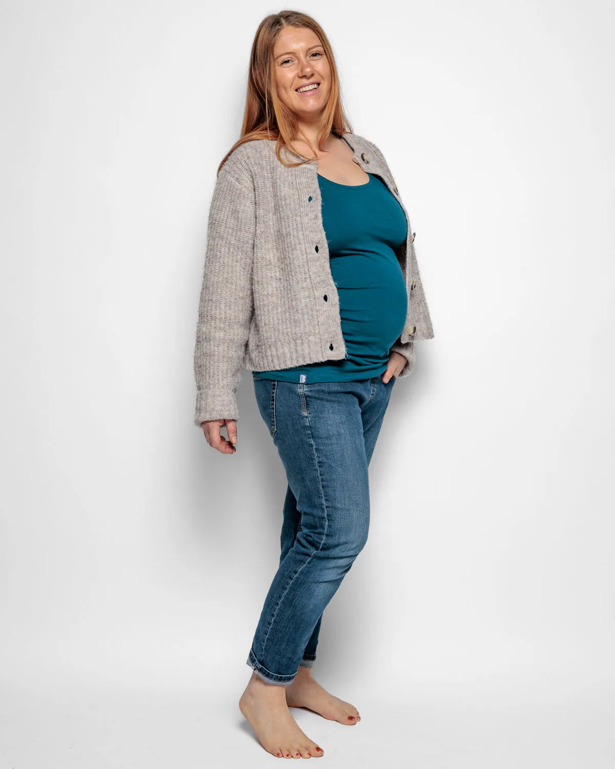 MATERNITY VEST IN TEAL