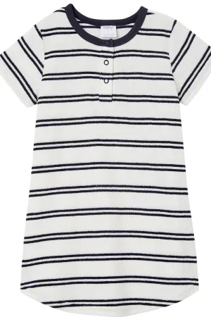 MILKY TERRY TOWELLING DRESS OFF WHITE