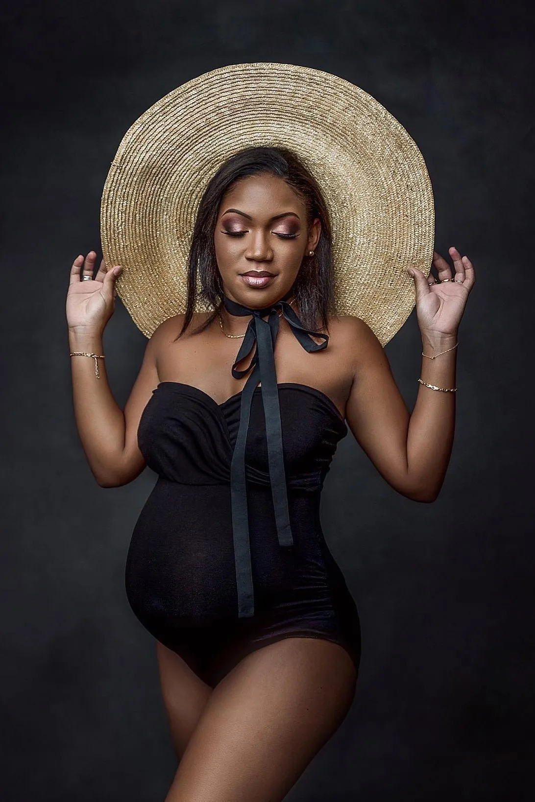 Mirabilis Maternity Bodysuit SAND CLEARANCE SALE