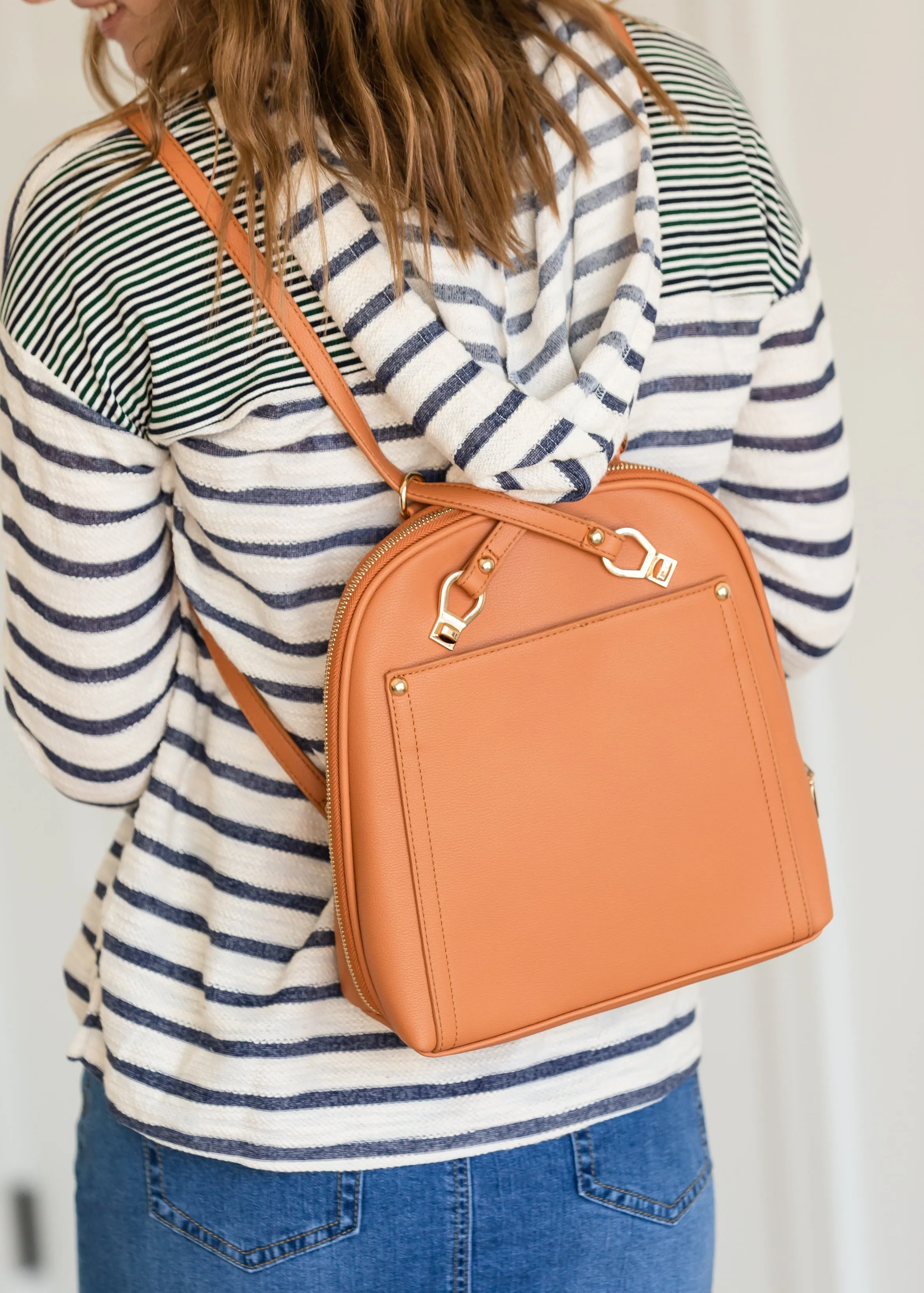 Mixed Stripe Lace Up Hooded Sweatshirt - FINAL SALE