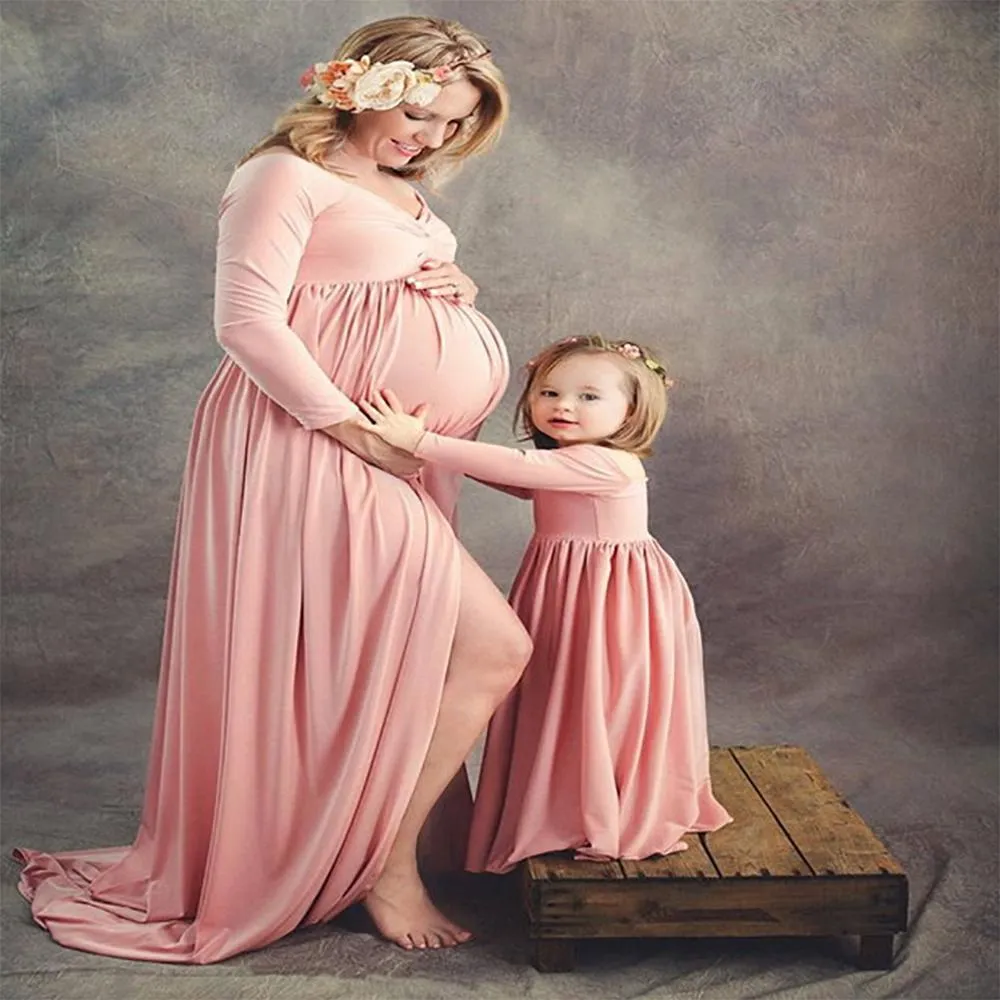 Mommy & Me Maternity Solid Dress