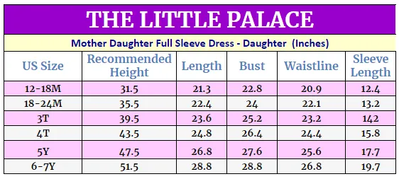 Mother Daughter  Full Sleeve Dress