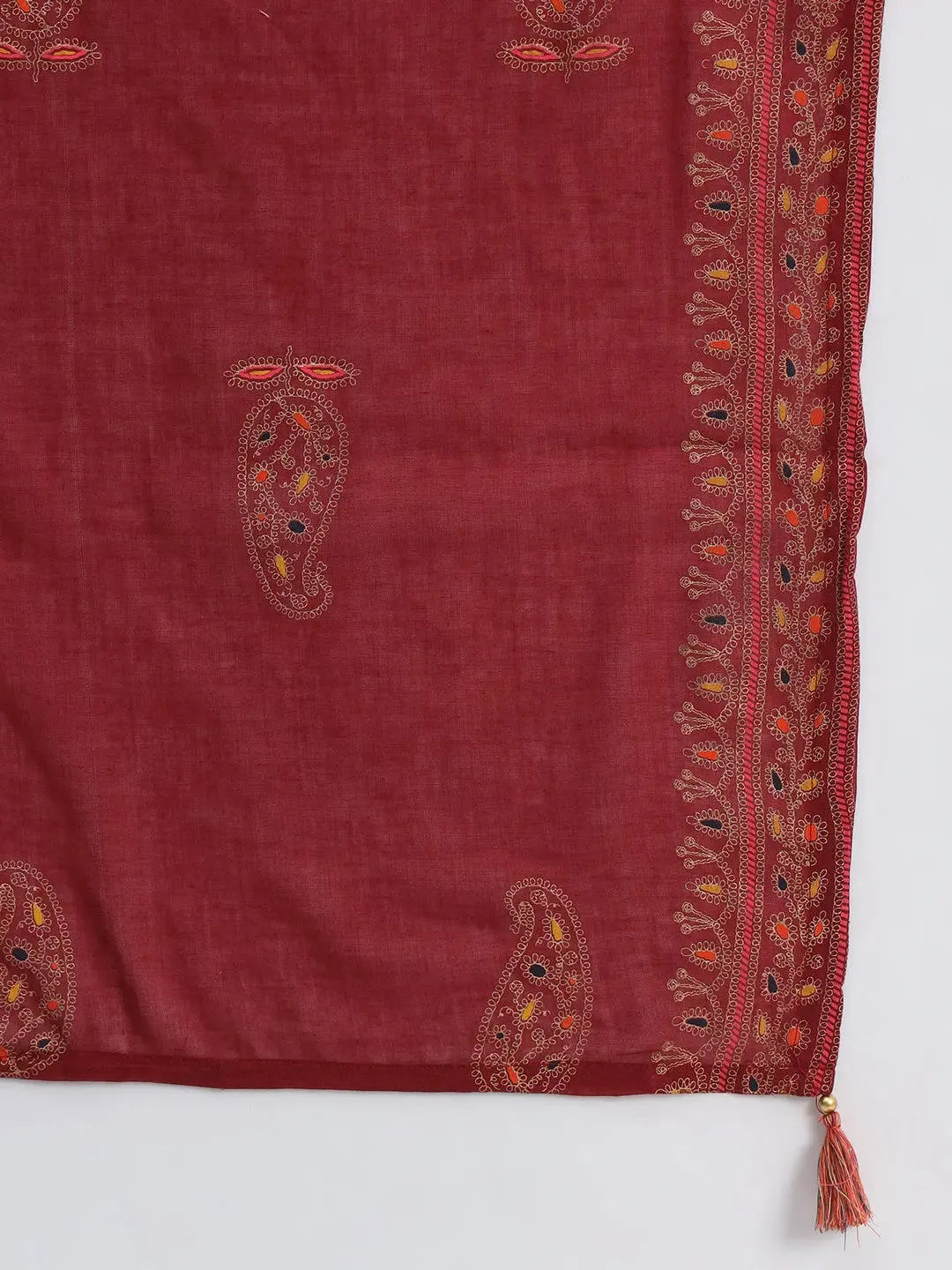 MUMZHUG Embroided  Straight Kurta & Rayon Pant & Malmal Dupatta For Maternity & Feeding Purpose