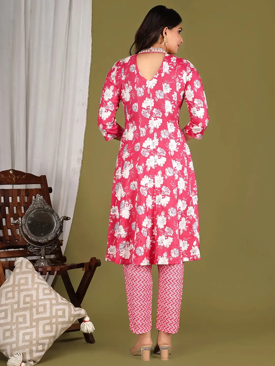 Mumzhug Soft Viscose Rayon Maternity & Nursing Anarkali Suit Set