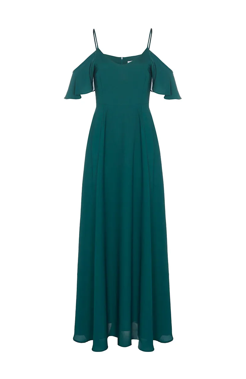 Mykonos Dress in Forest Green