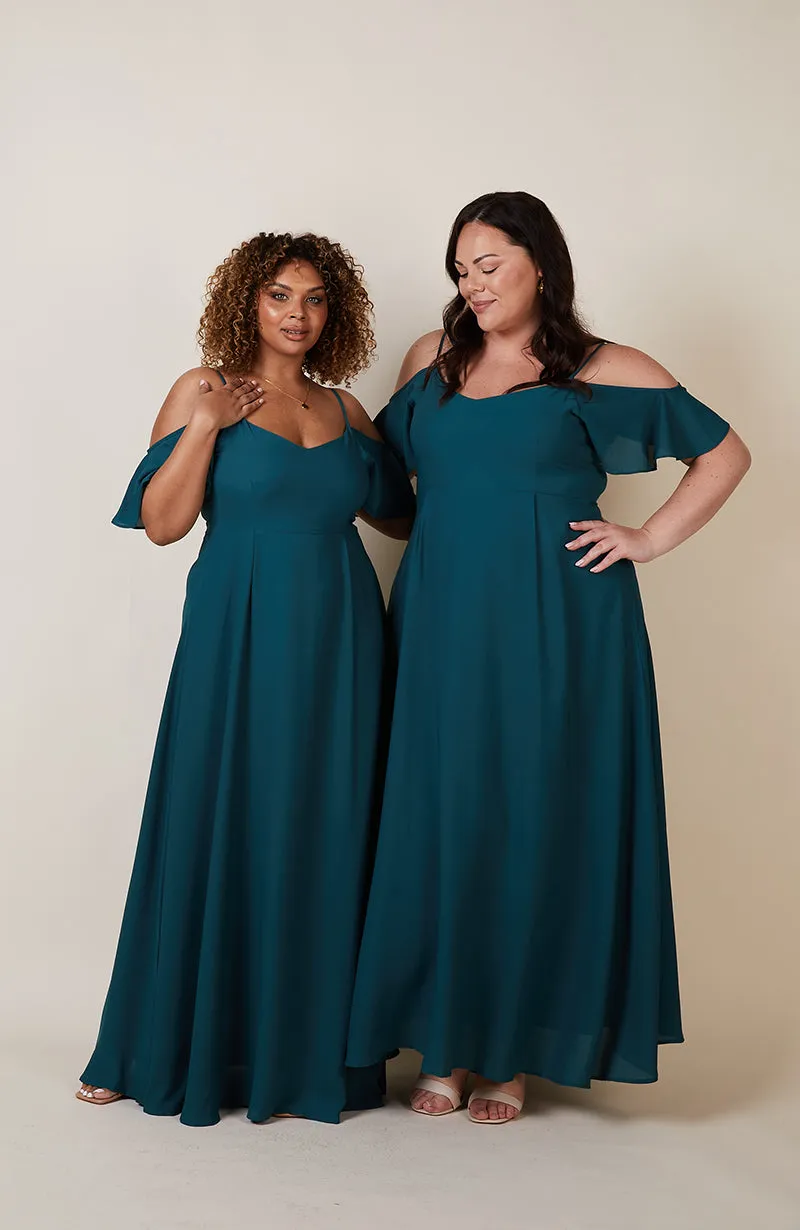Mykonos Dress in Forest Green