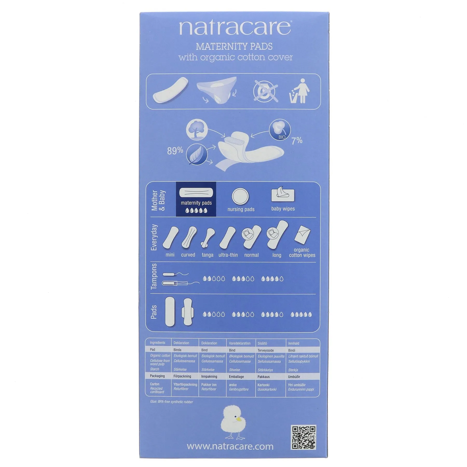 Natracare | New Mother Maternity Pads - organic cotton cover | 10