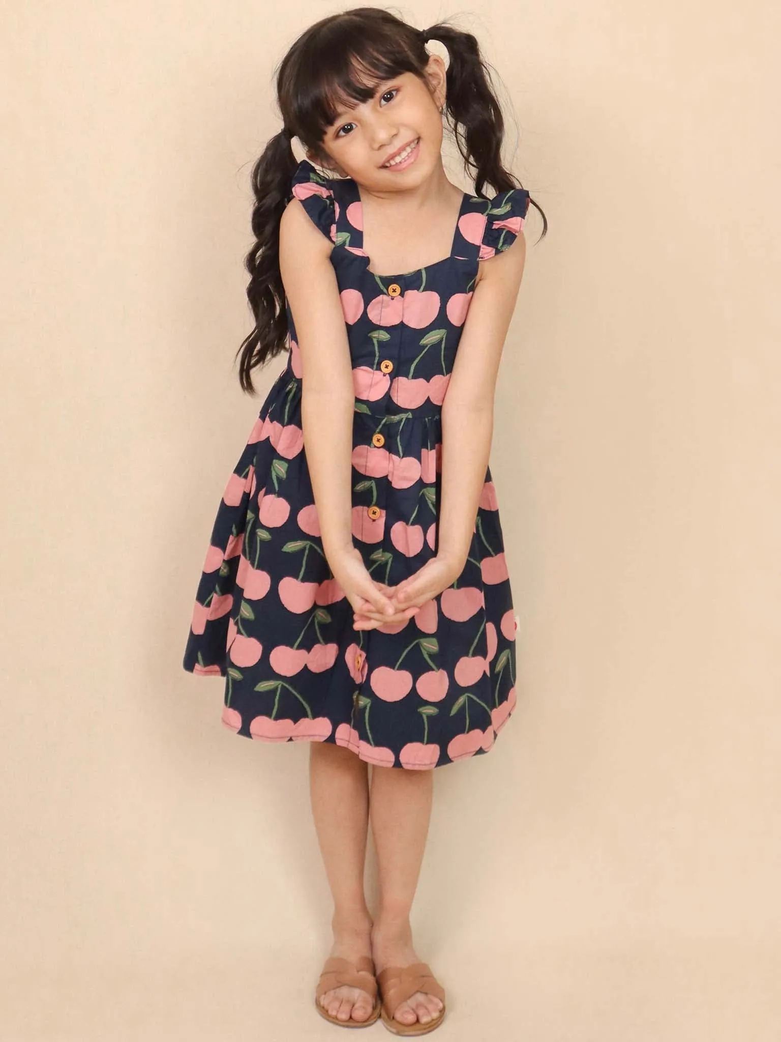 Navy Cherry Calista Dress