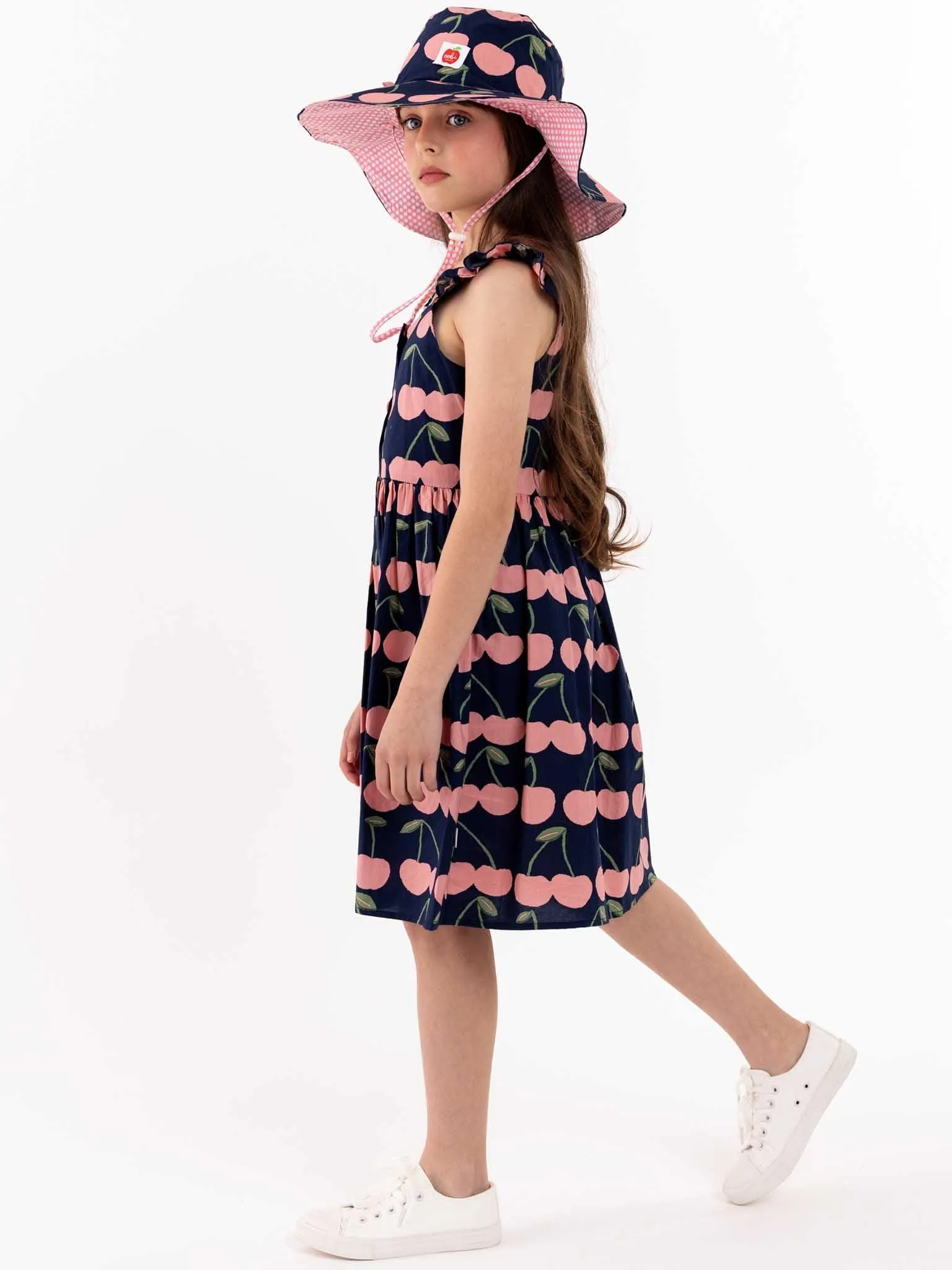 Navy Cherry Calista Dress