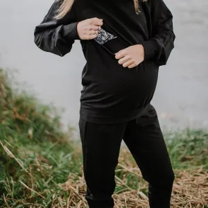 New Genes Maternity - Scarlett Maternity Jogger-Black