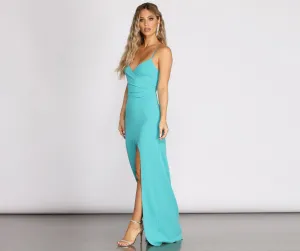 Olena Wrap Stylish Skirt Crepe Dress