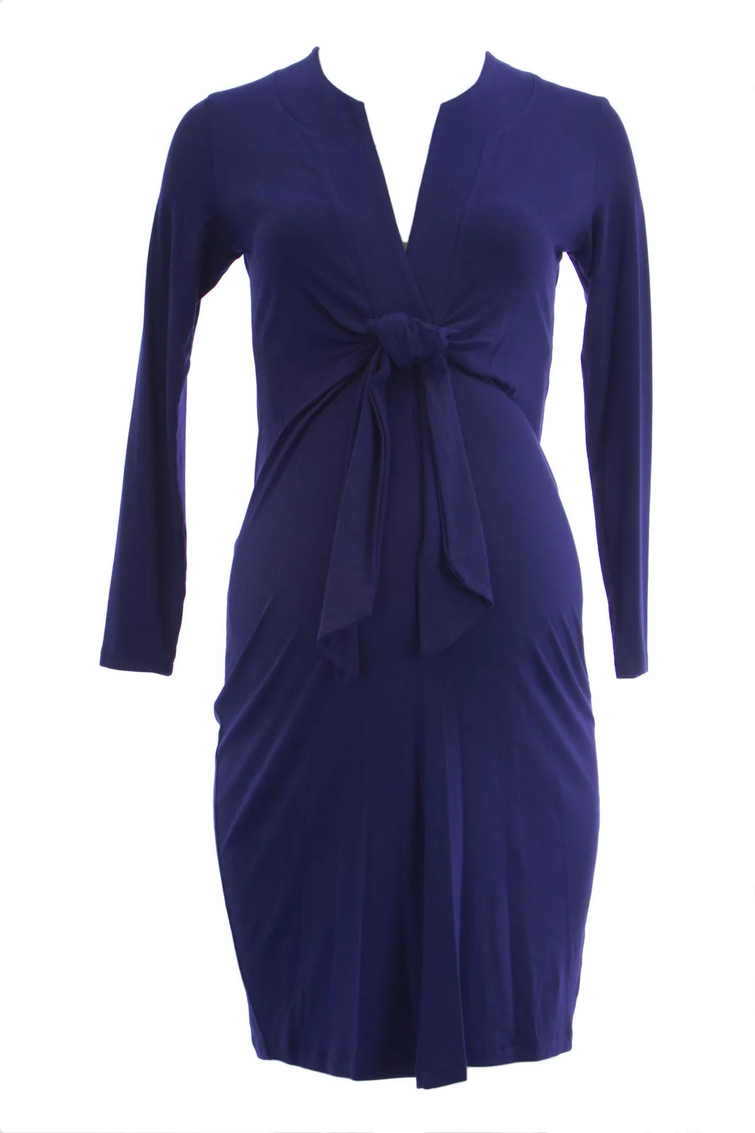 OLIAN Maternity Women's Knot Front 3/4 Sleeve Dress $125 NWT