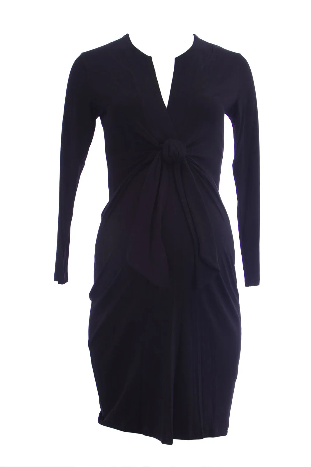OLIAN Maternity Women's Knot Front 3/4 Sleeve Dress $125 NWT
