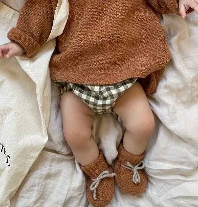 Olive Gingham Shortie