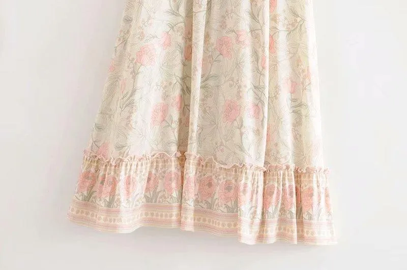 OLIVIA Ruffle Bohemian Maxi Skirt