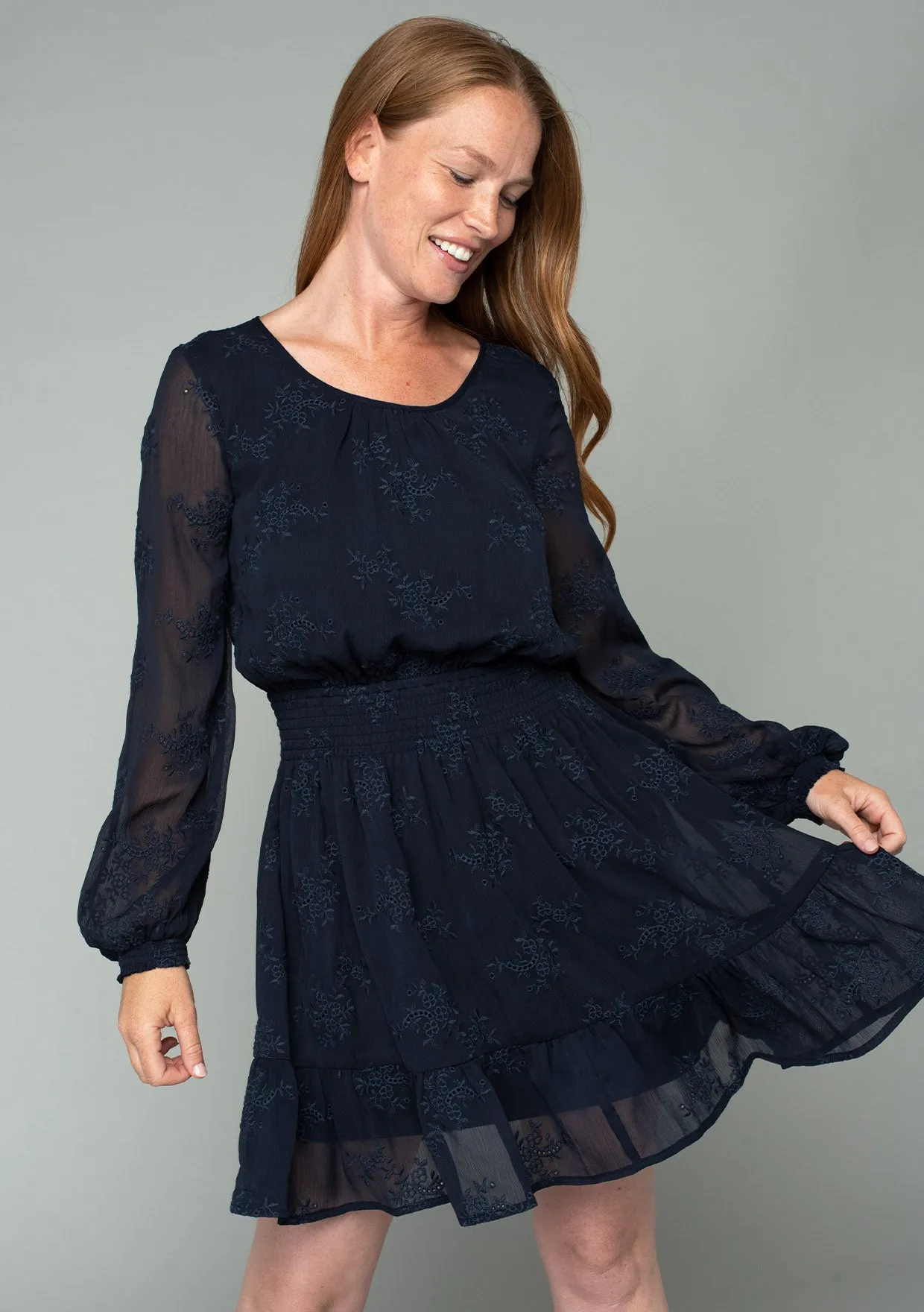 Olympia Embroidered Mini Dress