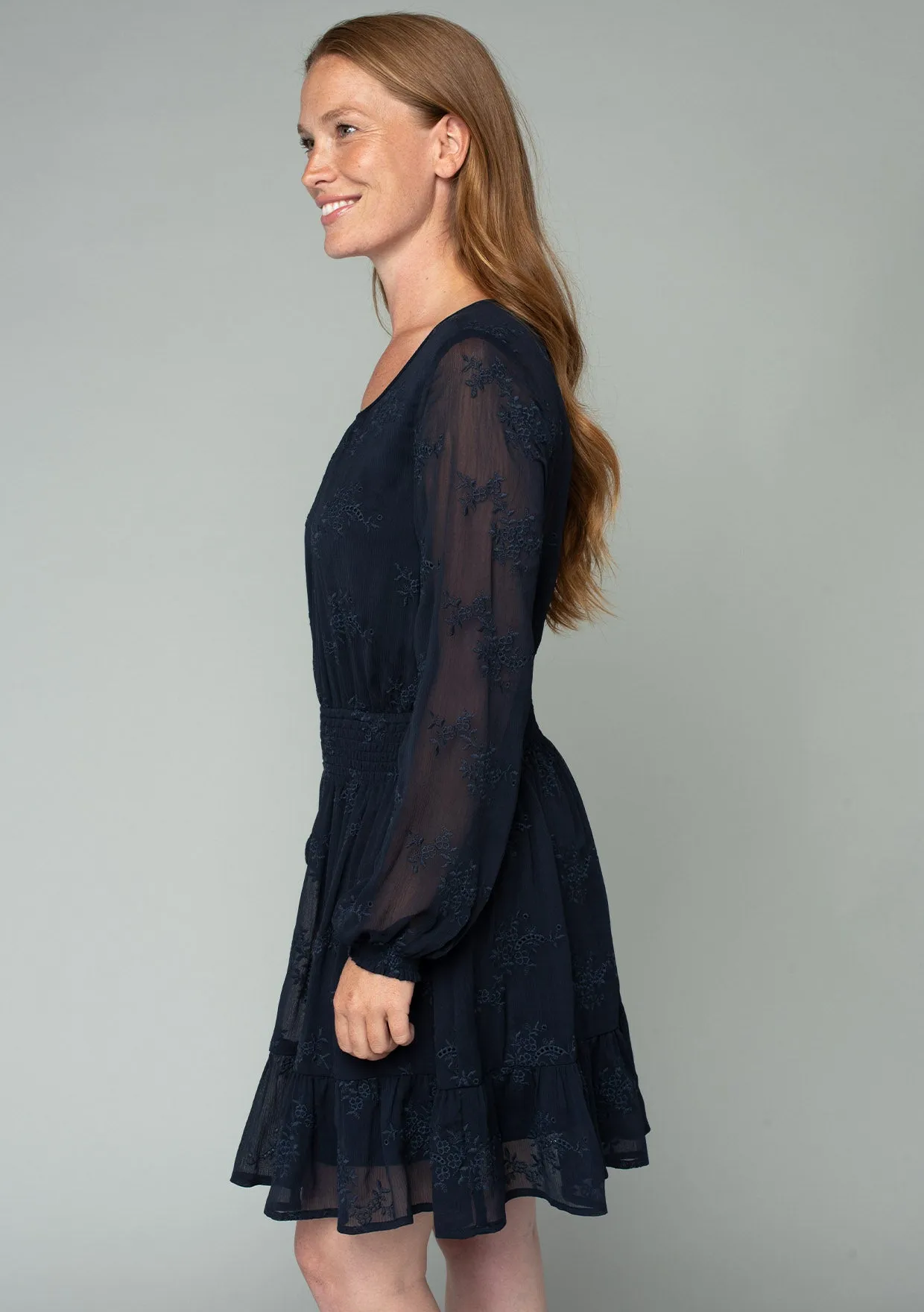 Olympia Embroidered Mini Dress