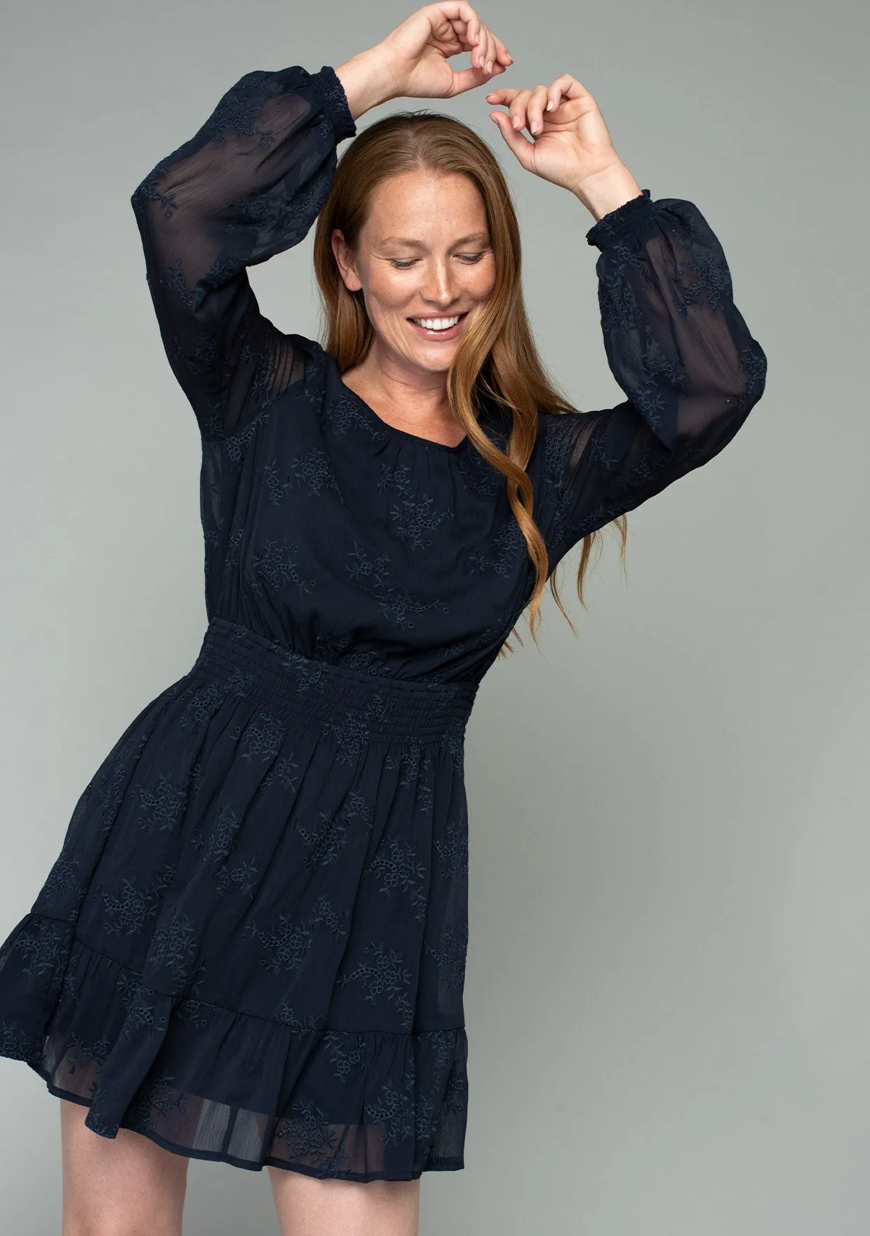 Olympia Embroidered Mini Dress