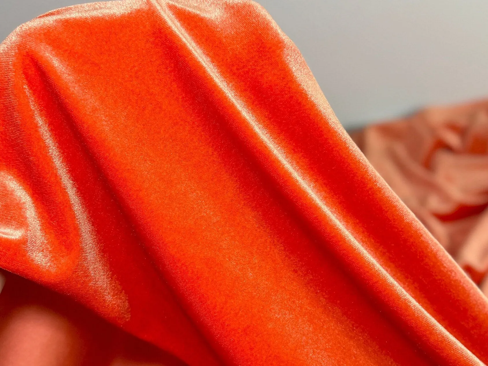 ORANGE VELVET Fabric