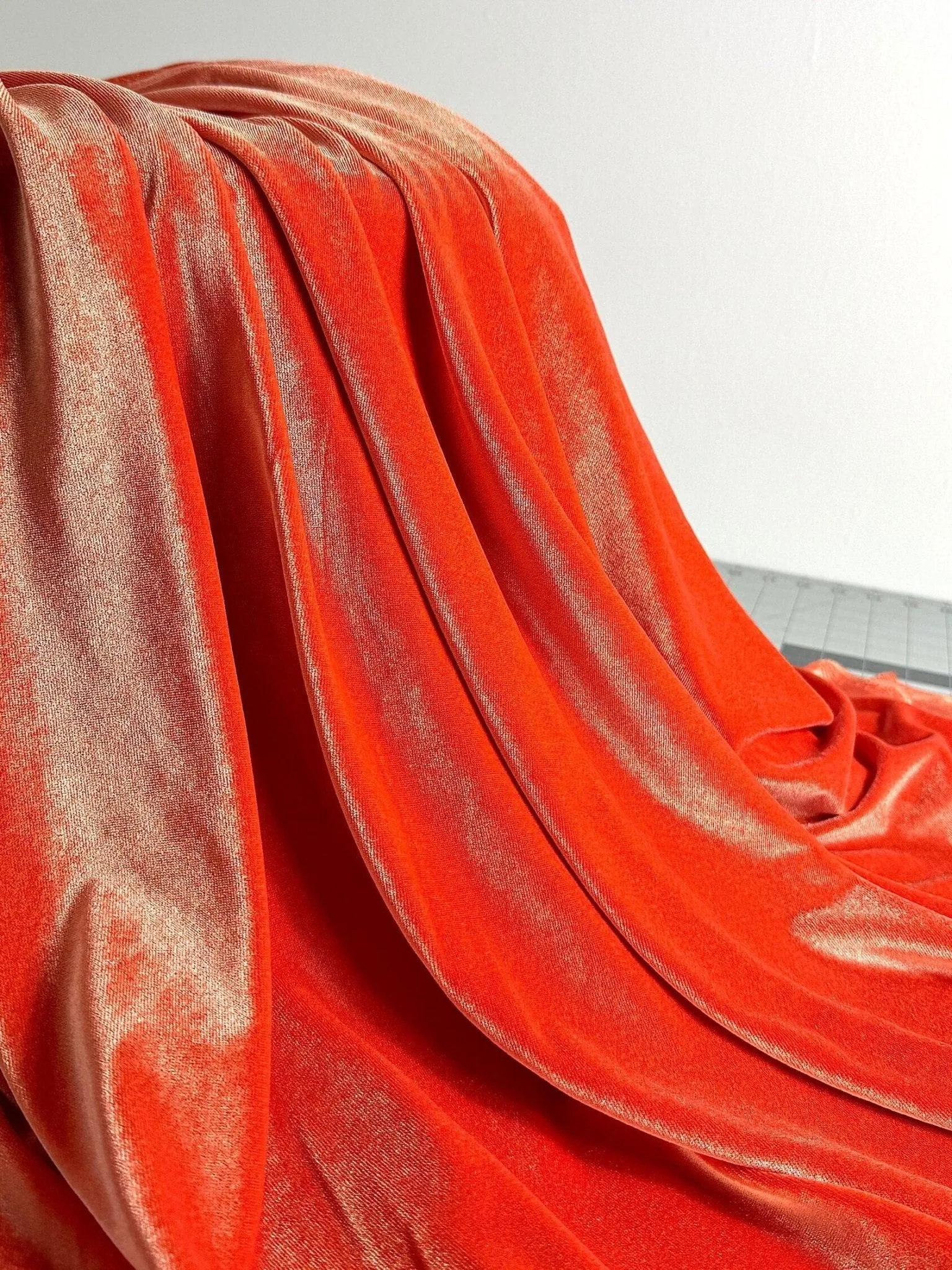 ORANGE VELVET Fabric