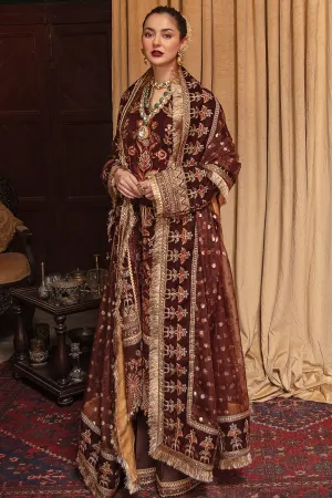 Party Wear Pakistani Dress in Dark Brown Shade #PF300