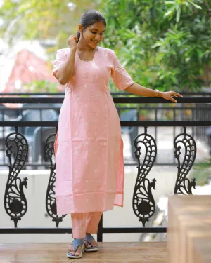 Peach-KIA | Maternity Kurti with Lining [TOP   PANT]