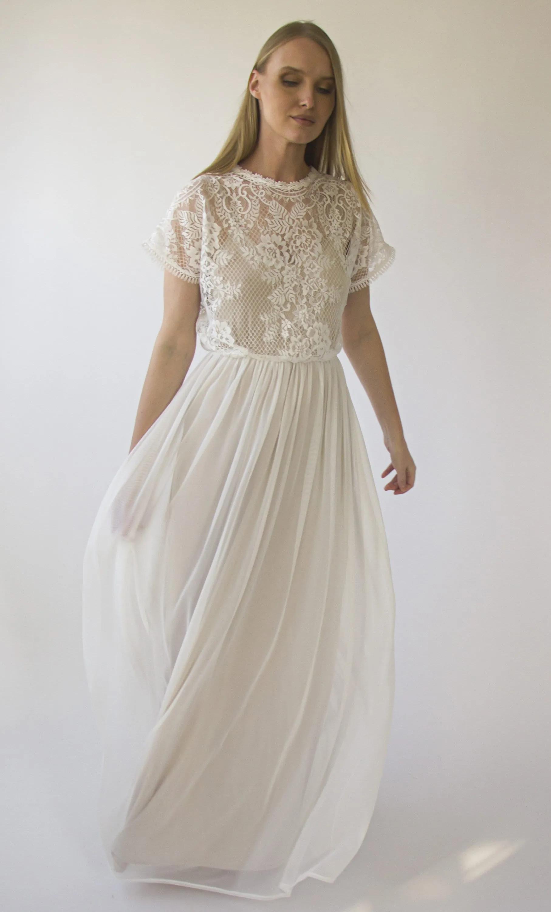 Pearly Lace dress #1413