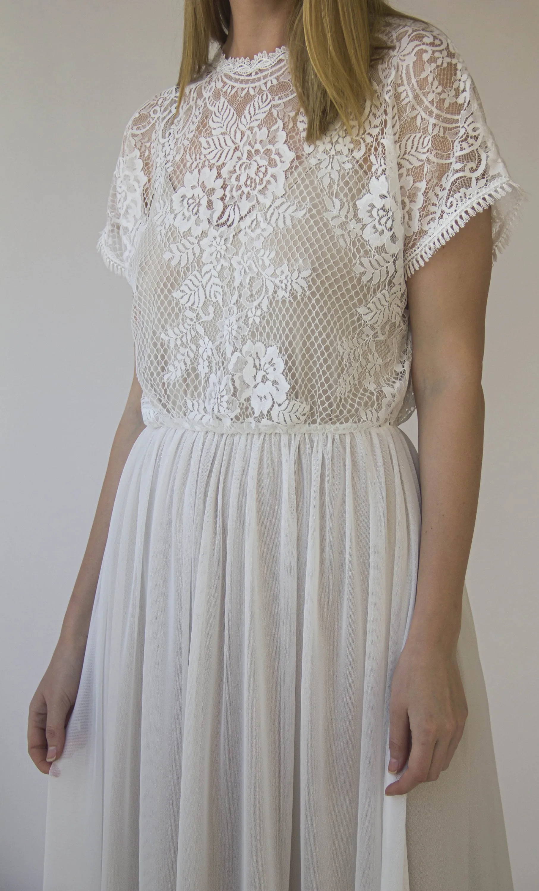 Pearly Lace dress #1413