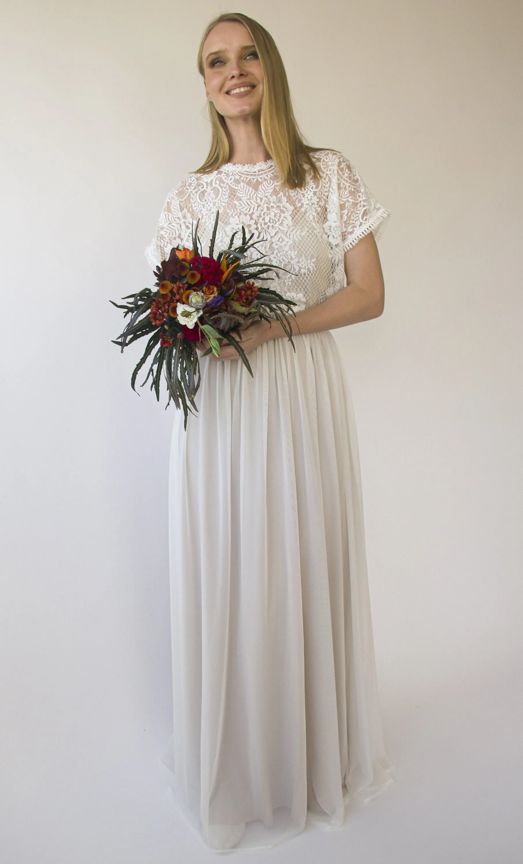 Pearly Lace dress #1413