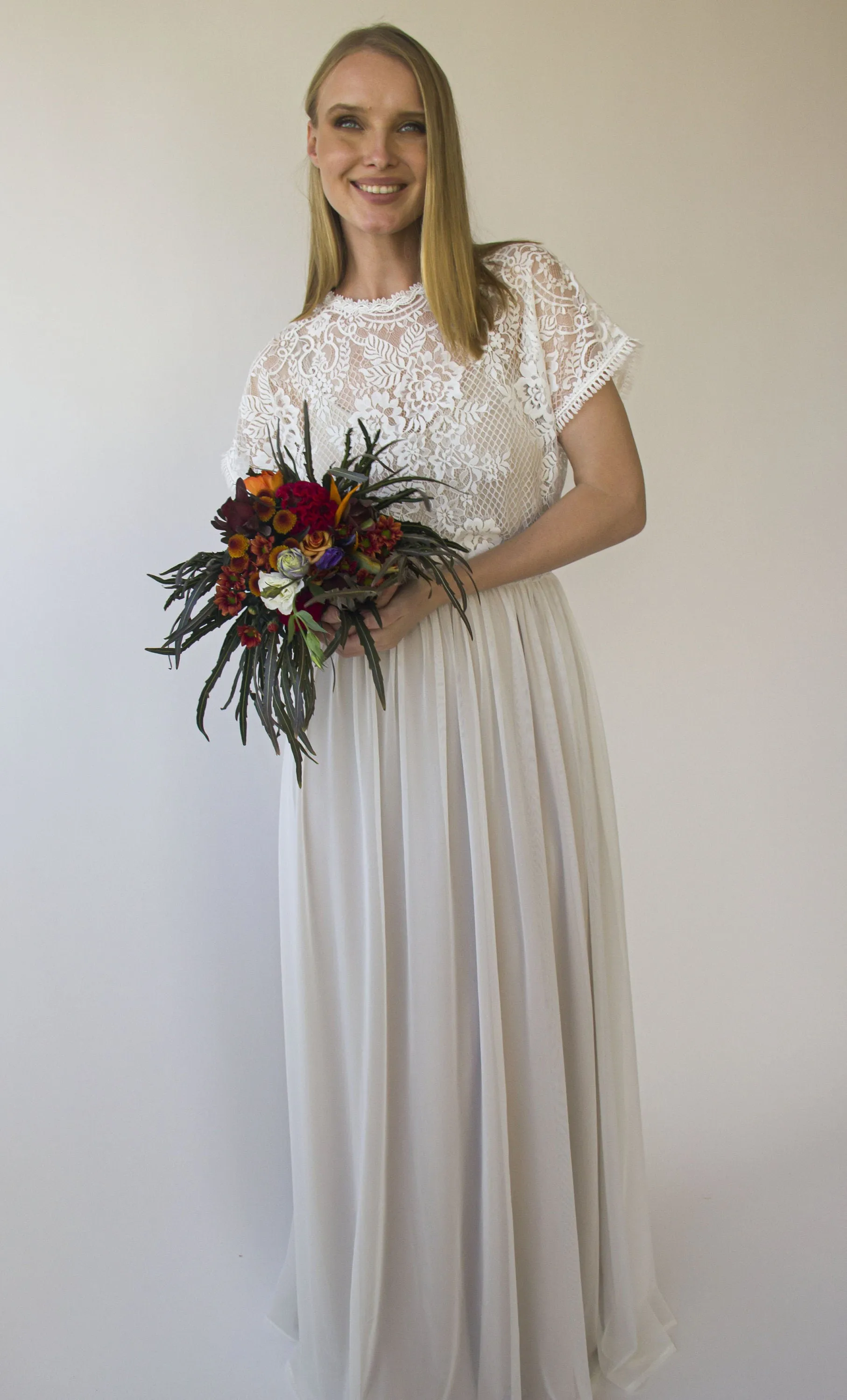 Pearly Lace dress #1413